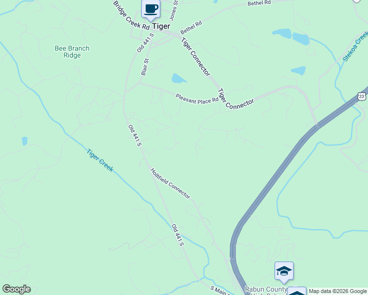 map of restaurants, bars, coffee shops, grocery stores, and more near 162 Lauren Lane in Tiger