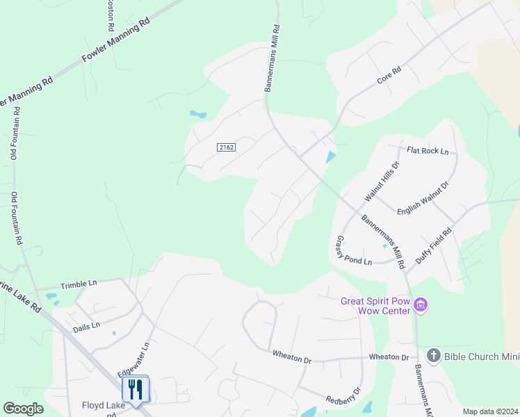 map of restaurants, bars, coffee shops, grocery stores, and more near 449 Bannermans Mill Road in Richlands