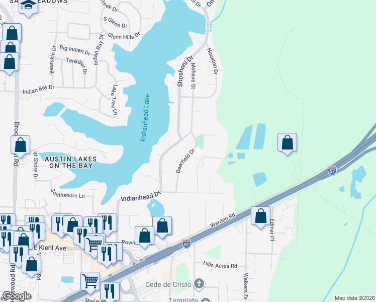 map of restaurants, bars, coffee shops, grocery stores, and more near 26 Deerfield Drive in Sherwood
