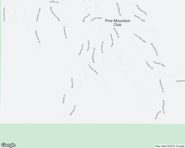 map of restaurants, bars, coffee shops, grocery stores, and more near 1628 Freeman Drive in Pine Mountain Club