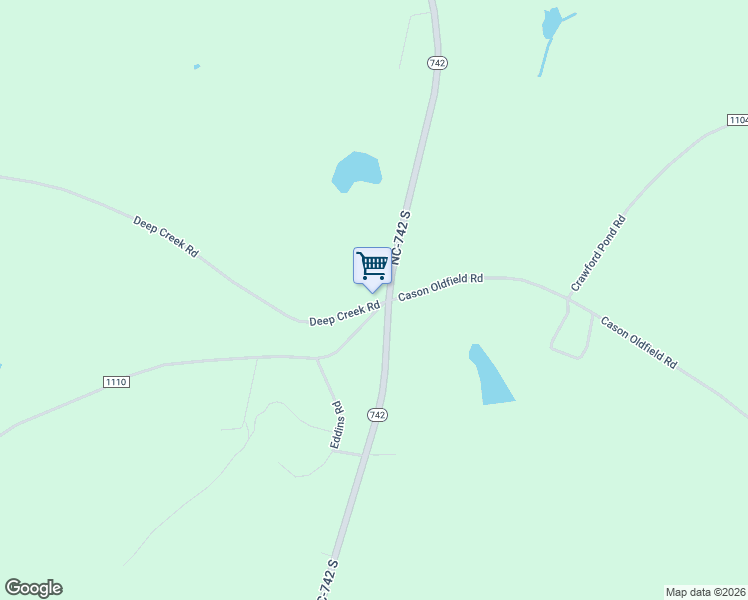 map of restaurants, bars, coffee shops, grocery stores, and more near 8700 North Carolina 742 in Wadesboro