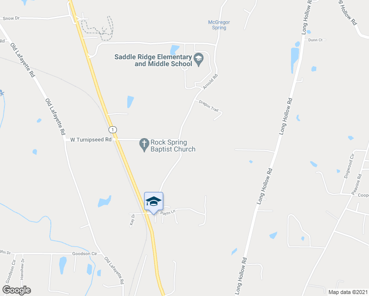 map of restaurants, bars, coffee shops, grocery stores, and more near 1121 Arnold Road in Rock Spring