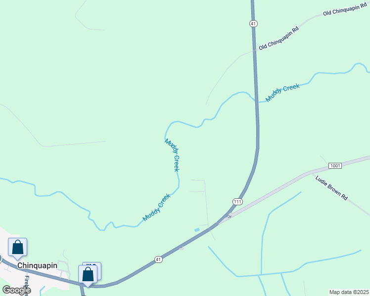 map of restaurants, bars, coffee shops, grocery stores, and more near 2492 South Nc 41 Highway in Chinquapin