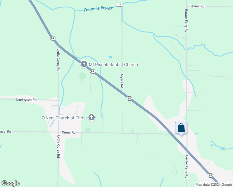 map of restaurants, bars, coffee shops, grocery stores, and more near Highway 99 in Athens