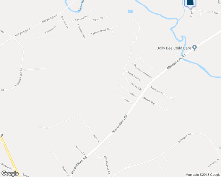 map of restaurants, bars, coffee shops, grocery stores, and more near 121 Casey Court in Jacksonville