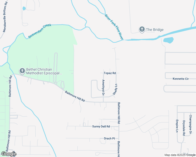 map of restaurants, bars, coffee shops, grocery stores, and more near 134 Kimberly Lane in Huntsville