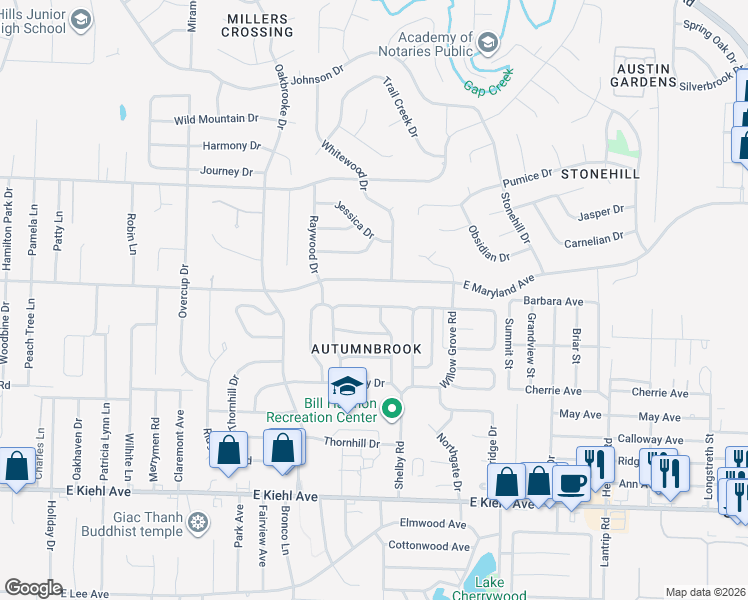 map of restaurants, bars, coffee shops, grocery stores, and more near 111 Summer Shade Lane in Sherwood