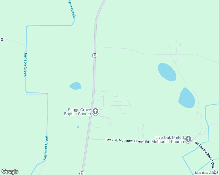 map of restaurants, bars, coffee shops, grocery stores, and more near 16846 North Carolina 53 in White Oak