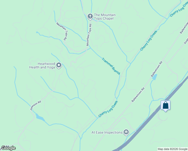 map of restaurants, bars, coffee shops, grocery stores, and more near 196 East Dream Catcher in Blue Ridge