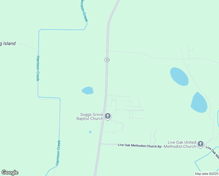 map of restaurants, bars, coffee shops, grocery stores, and more near 16878 North Carolina 53 in White Oak