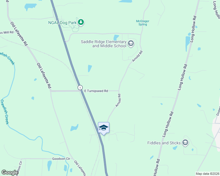 map of restaurants, bars, coffee shops, grocery stores, and more near 195 East Turnipseed Road in Rock Spring