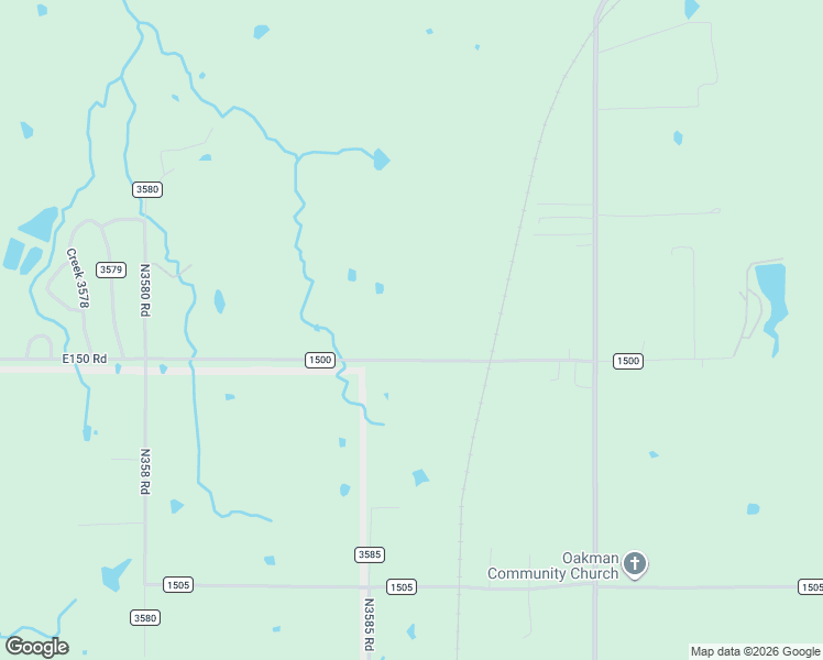 map of restaurants, bars, coffee shops, grocery stores, and more near 18598 County Road 1500 in Ada