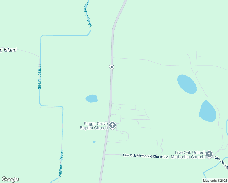 map of restaurants, bars, coffee shops, grocery stores, and more near 16910 North Carolina 53 in White Oak