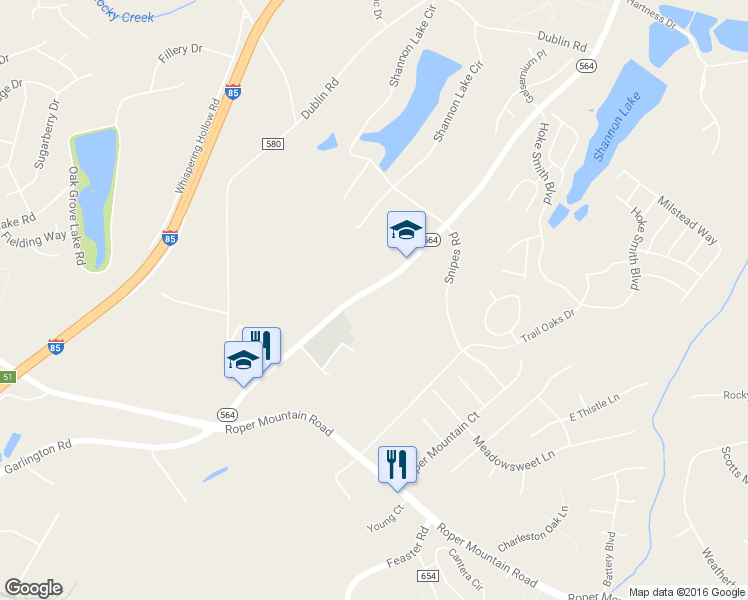 map of restaurants, bars, coffee shops, grocery stores, and more near 812 Garlington Road in Greenville