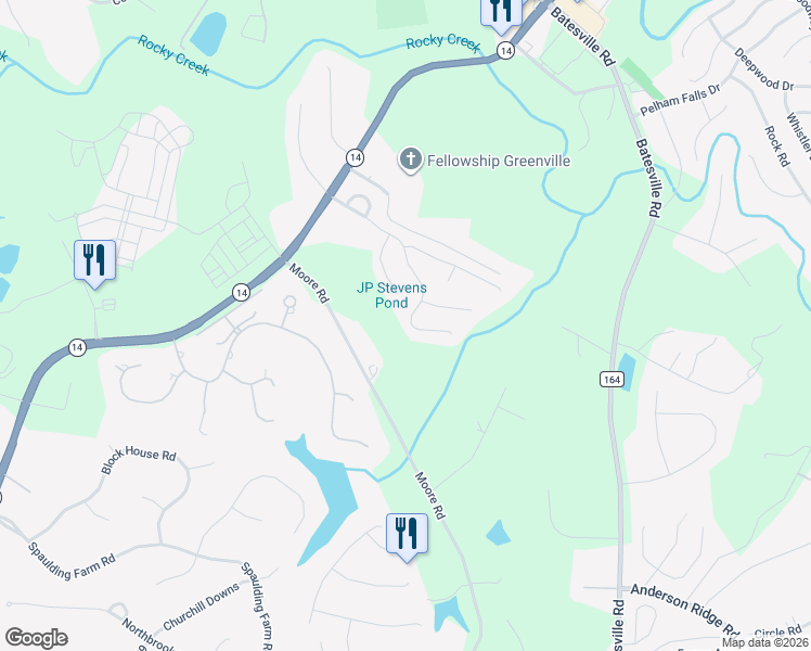 map of restaurants, bars, coffee shops, grocery stores, and more near 508 Collingsworth Lane in Greenville