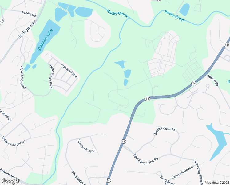 map of restaurants, bars, coffee shops, grocery stores, and more near 20 Rocky Point Way in Greenville