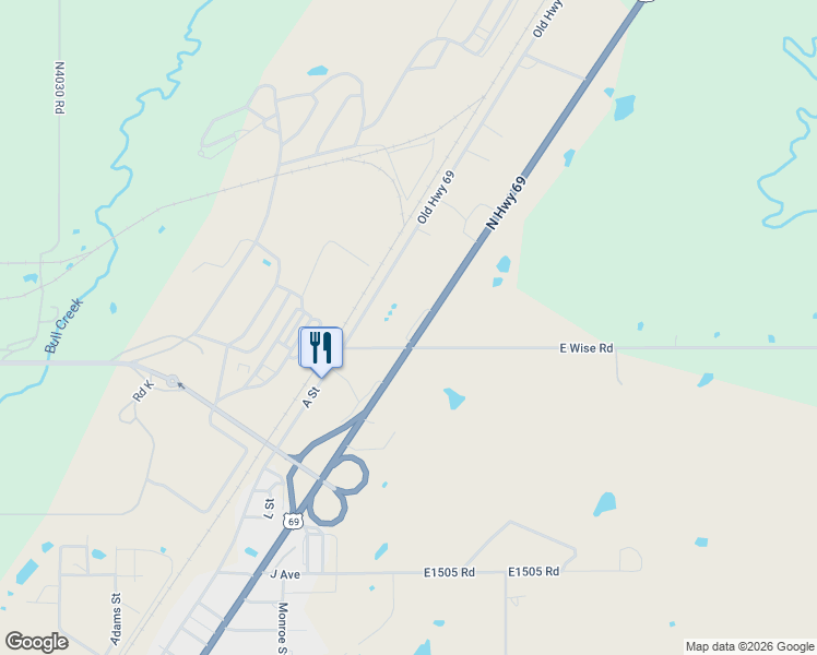 map of restaurants, bars, coffee shops, grocery stores, and more near 8675 U.S. Highway 69 in Savanna