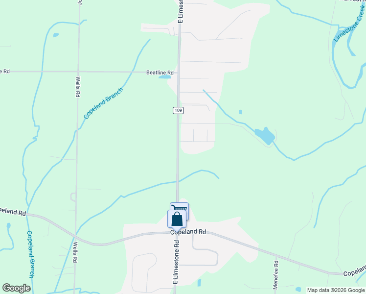 map of restaurants, bars, coffee shops, grocery stores, and more near 19542 East Limestone Road in Toney