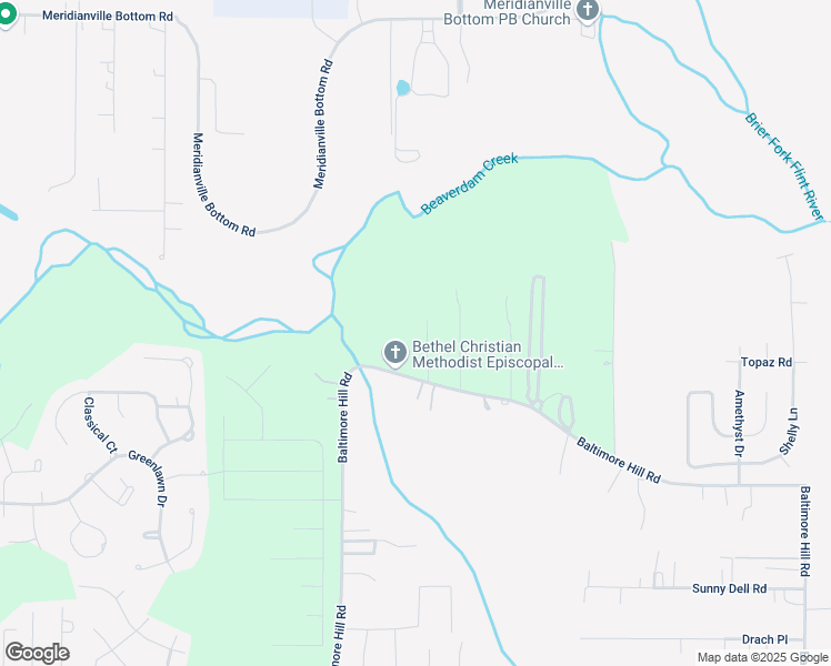 map of restaurants, bars, coffee shops, grocery stores, and more near 476 Baltimore Hill Road in Huntsville