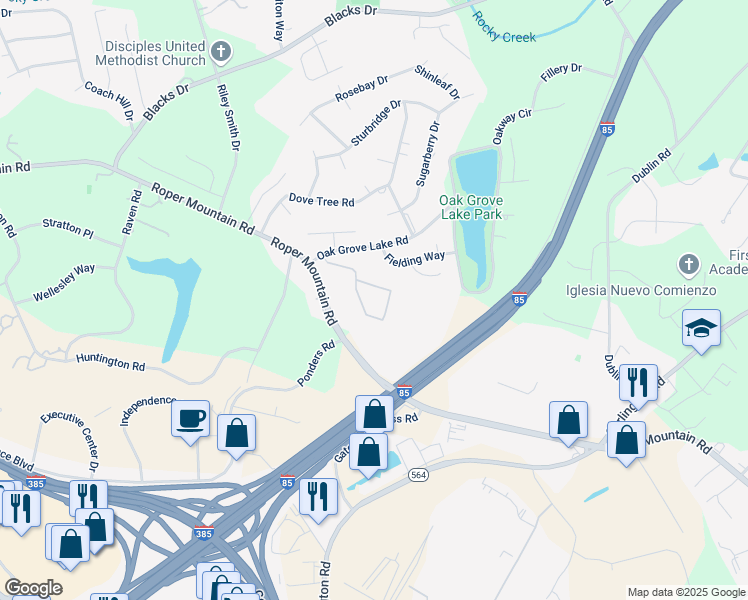 map of restaurants, bars, coffee shops, grocery stores, and more near 100 Turtle Creek Drive in Greenville