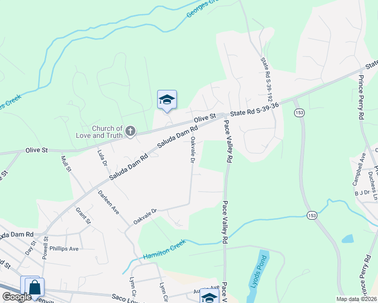 map of restaurants, bars, coffee shops, grocery stores, and more near 347 Oakvale Drive in Easley