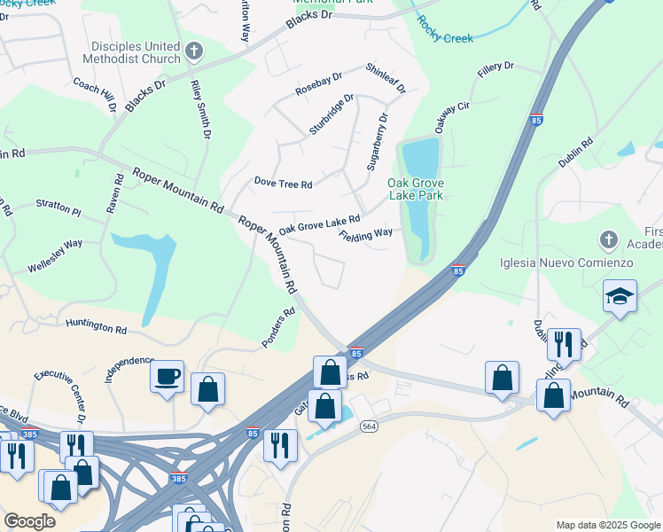 map of restaurants, bars, coffee shops, grocery stores, and more near 100 Turtle Creek Drive in Greenville