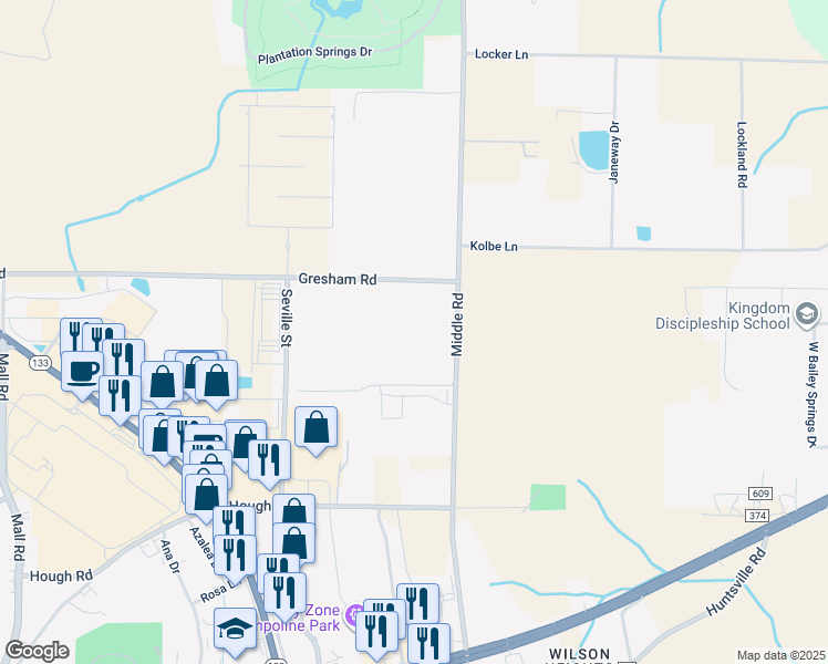 map of restaurants, bars, coffee shops, grocery stores, and more near 955 County Road 61 in Florence