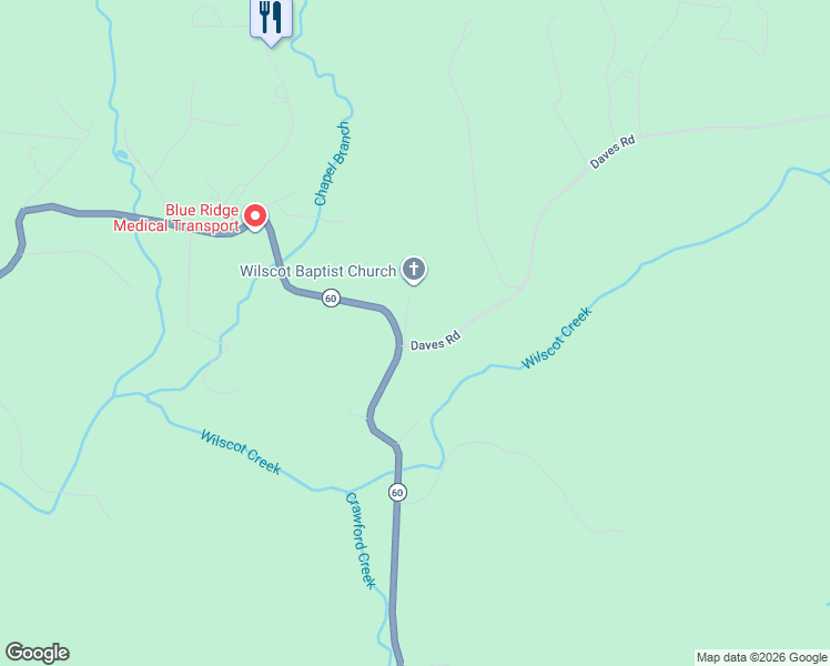 map of restaurants, bars, coffee shops, grocery stores, and more near 76 C and C Drive in Morganton