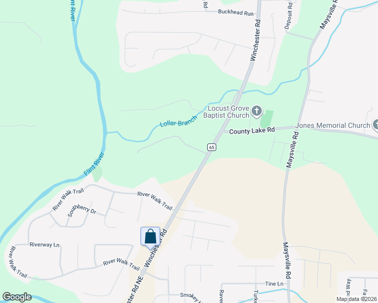 map of restaurants, bars, coffee shops, grocery stores, and more near 3257D Winchester Road in New Market