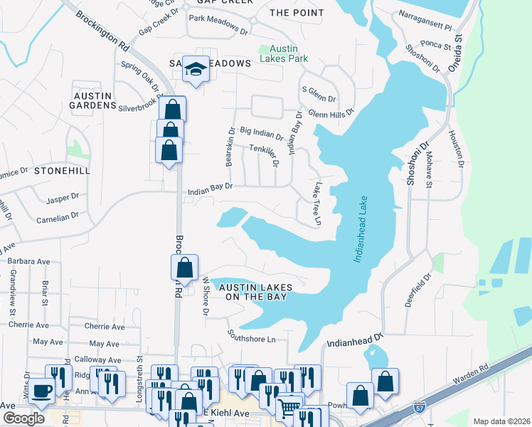 map of restaurants, bars, coffee shops, grocery stores, and more near 6801 Waterview Place in Sherwood