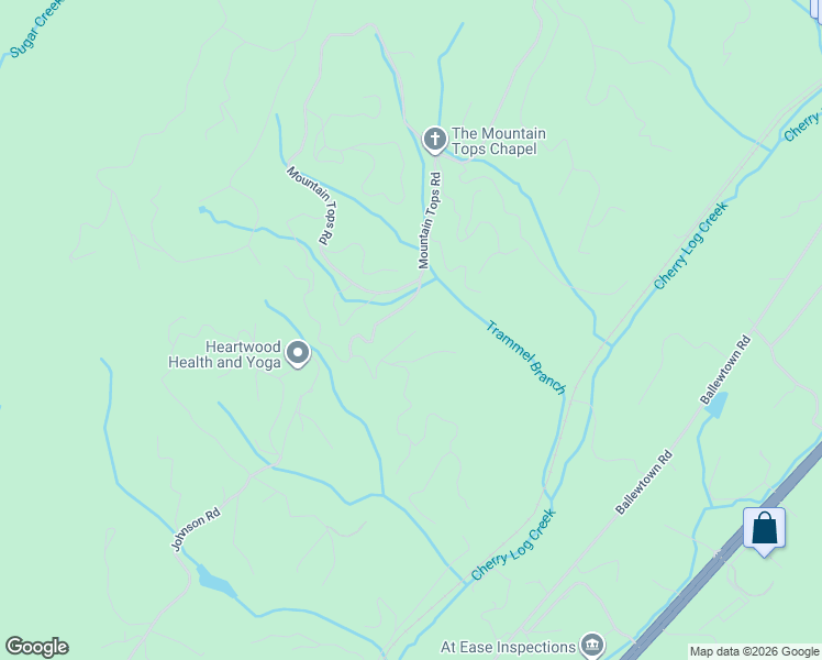 map of restaurants, bars, coffee shops, grocery stores, and more near 89 East Dream Catcher in Blue Ridge