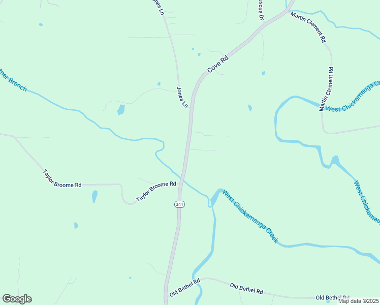 map of restaurants, bars, coffee shops, grocery stores, and more near 12 Center Drive in Chickamauga