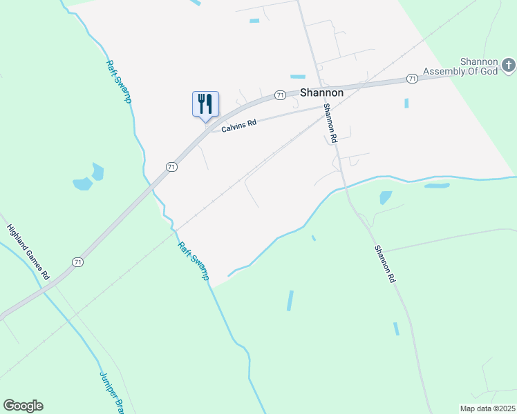map of restaurants, bars, coffee shops, grocery stores, and more near 35 Duck Street in Shannon