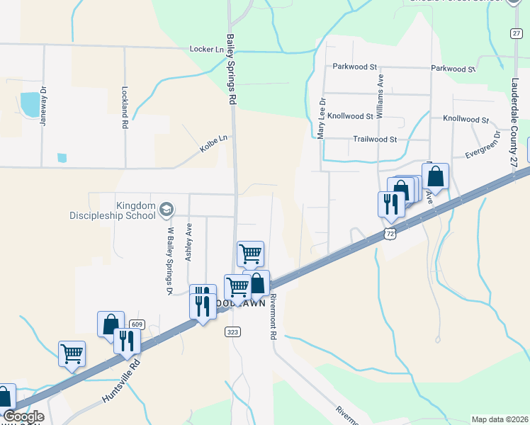 map of restaurants, bars, coffee shops, grocery stores, and more near 101-165 Dowdy Drive in Florence