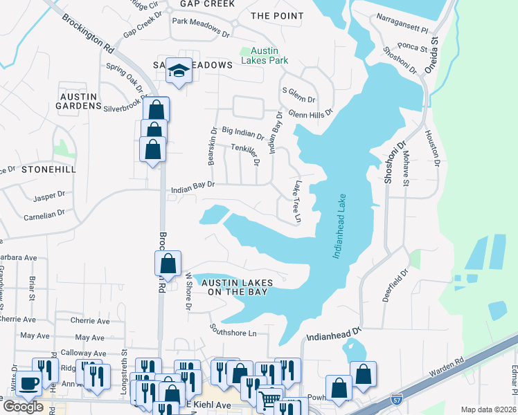 map of restaurants, bars, coffee shops, grocery stores, and more near 6801 Waterview Place in Sherwood