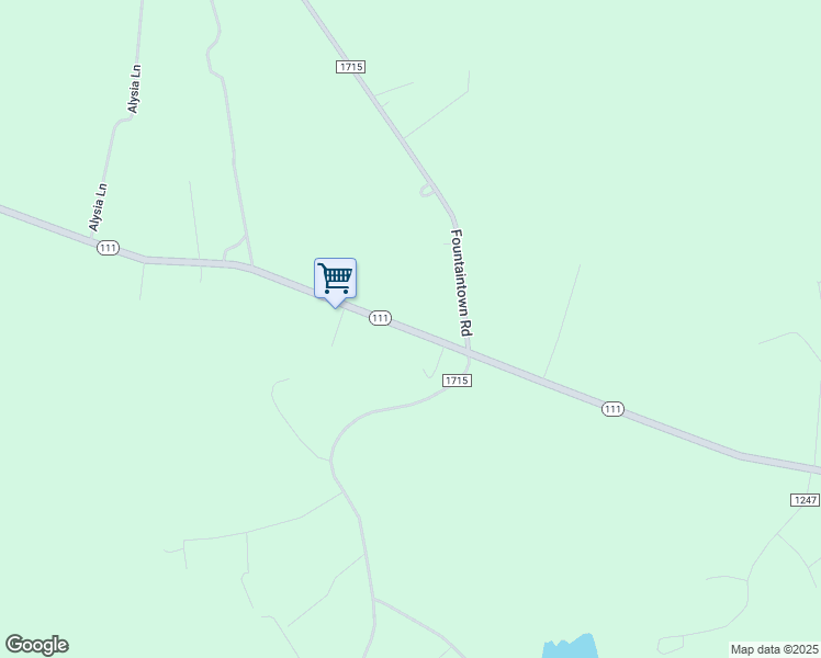 map of restaurants, bars, coffee shops, grocery stores, and more near 2091 North Carolina 111 in Chinquapin