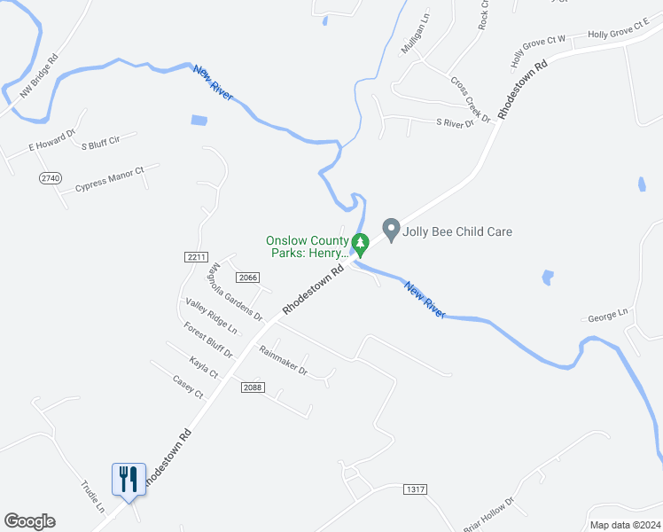 map of restaurants, bars, coffee shops, grocery stores, and more near 394 Rhodestown Road in Jacksonville