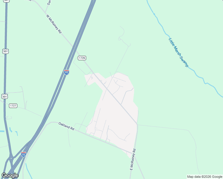 map of restaurants, bars, coffee shops, grocery stores, and more near Freedom Drive in St. Pauls