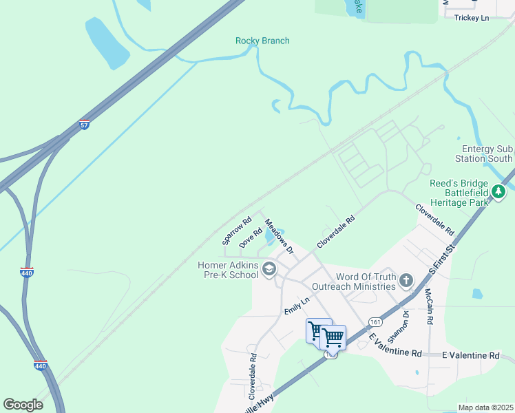 map of restaurants, bars, coffee shops, grocery stores, and more near 413 Sparrow Road in Jacksonville