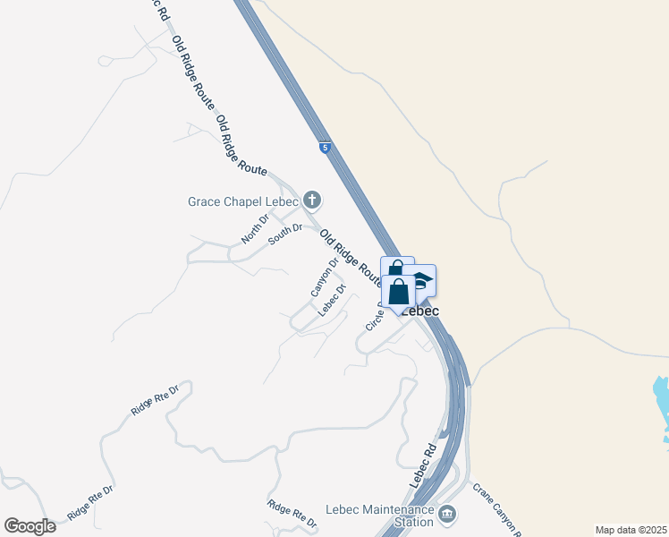 map of restaurants, bars, coffee shops, grocery stores, and more near 706 Canyon Drive in Lebec