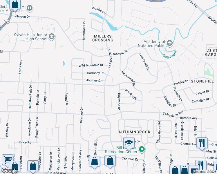 map of restaurants, bars, coffee shops, grocery stores, and more near 22 Hum Road in Sherwood