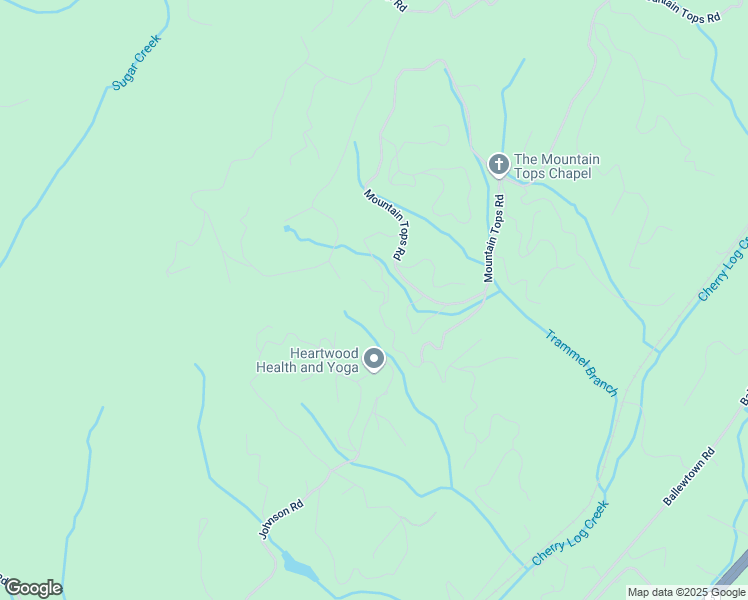 map of restaurants, bars, coffee shops, grocery stores, and more near 25 Walhala Trail in Blue Ridge