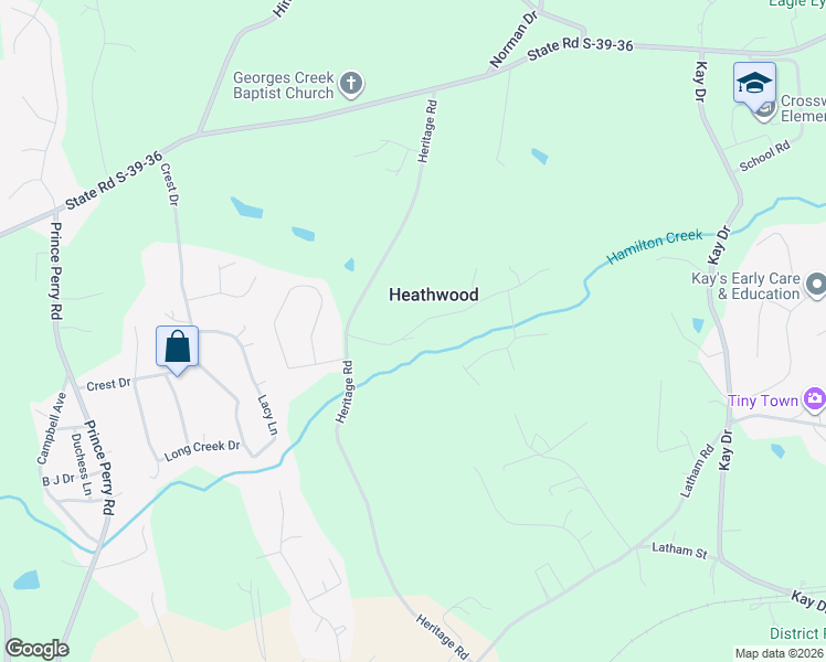 map of restaurants, bars, coffee shops, grocery stores, and more near 130 Perry Bend Circle in Easley