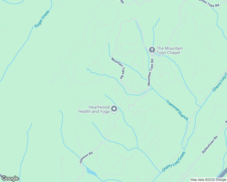 map of restaurants, bars, coffee shops, grocery stores, and more near 25 Walhala Trail in Blue Ridge
