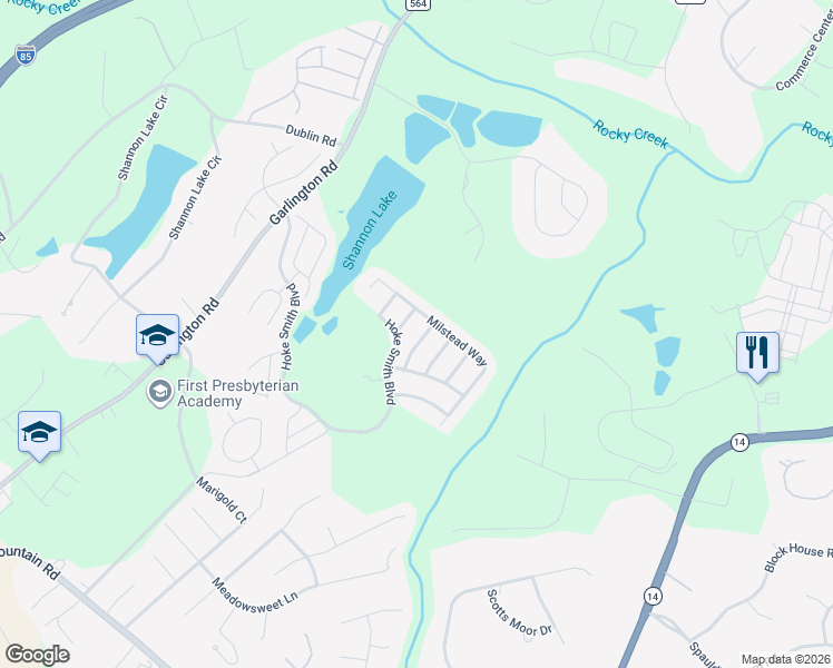 map of restaurants, bars, coffee shops, grocery stores, and more near 19 Windcrest Drive in Greenville