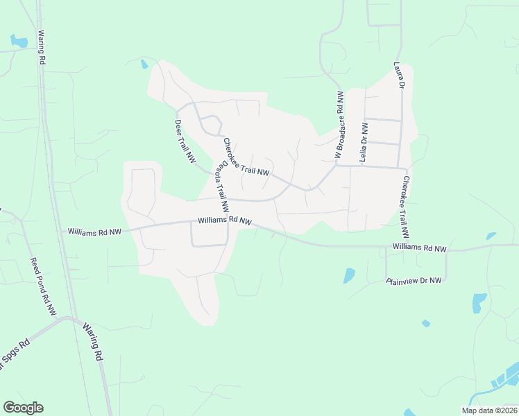 map of restaurants, bars, coffee shops, grocery stores, and more near 1594 Vann Way Northwest in Dalton