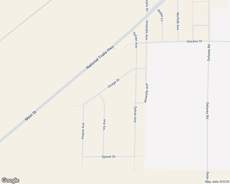map of restaurants, bars, coffee shops, grocery stores, and more near 23475 Osage Street in Barstow