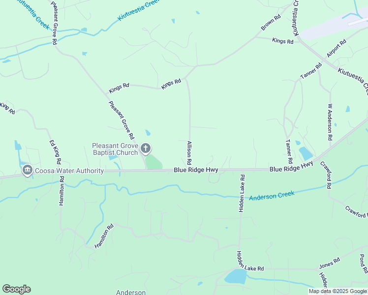 map of restaurants, bars, coffee shops, grocery stores, and more near 113 Allison Road in Blairsville