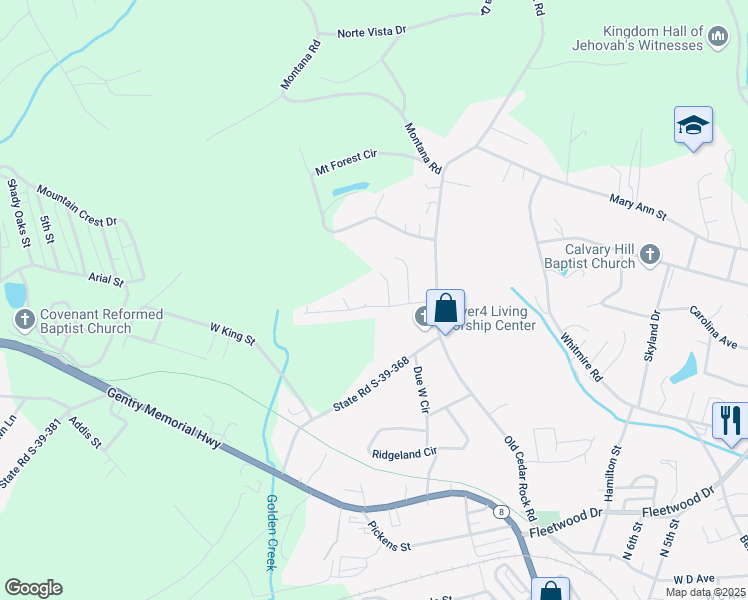 map of restaurants, bars, coffee shops, grocery stores, and more near 306 Jessica Court in Easley