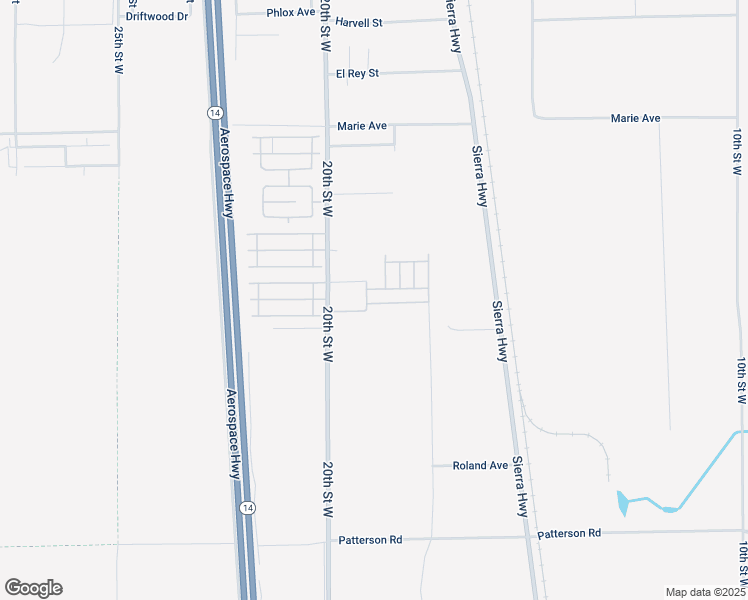 map of restaurants, bars, coffee shops, grocery stores, and more near 1550 20th Street West in Rosamond